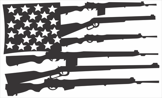 Customizable "Rifle Flag" Sign